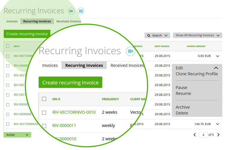 Recurring payments example