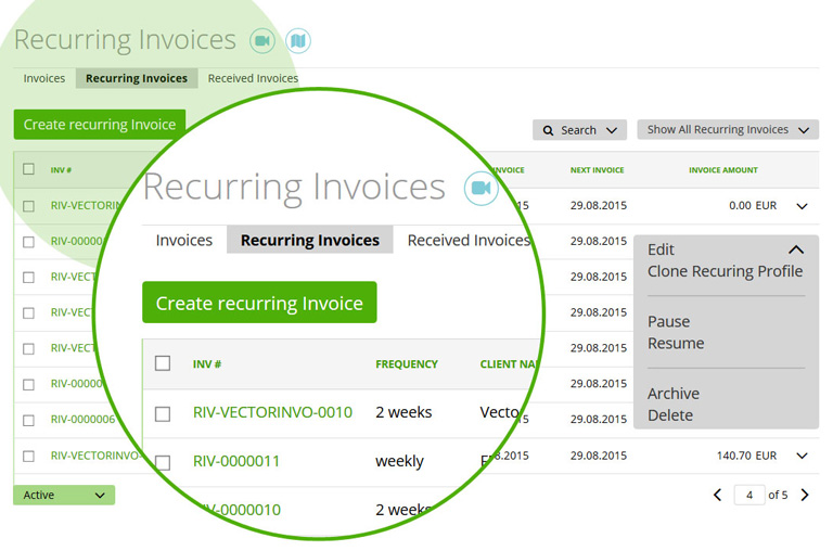 Recurring Invoice Management with Recurring Invoice Software