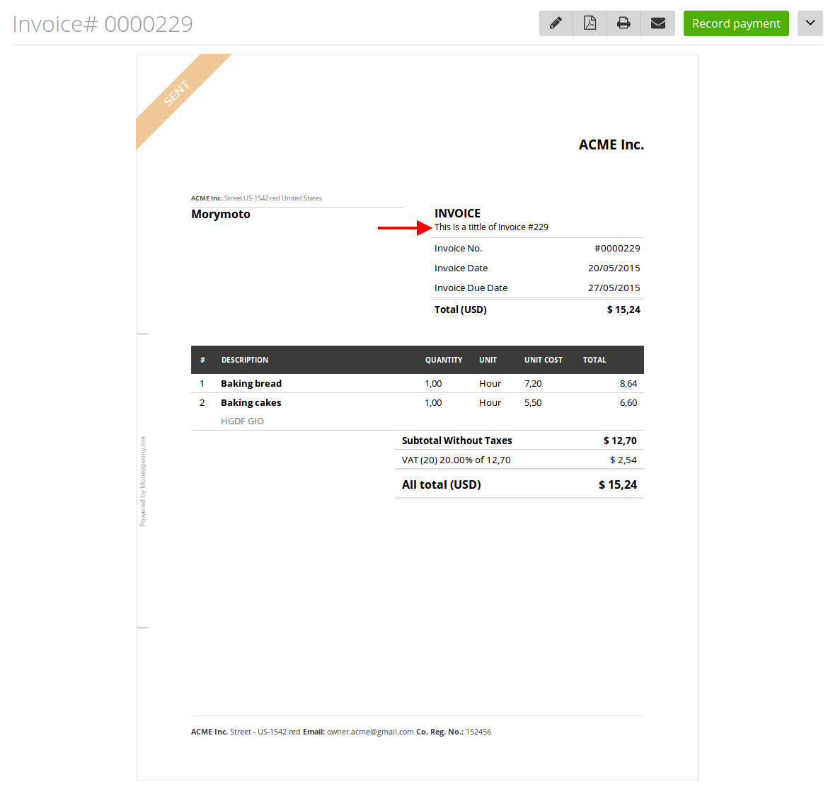 Invoice/Estimate