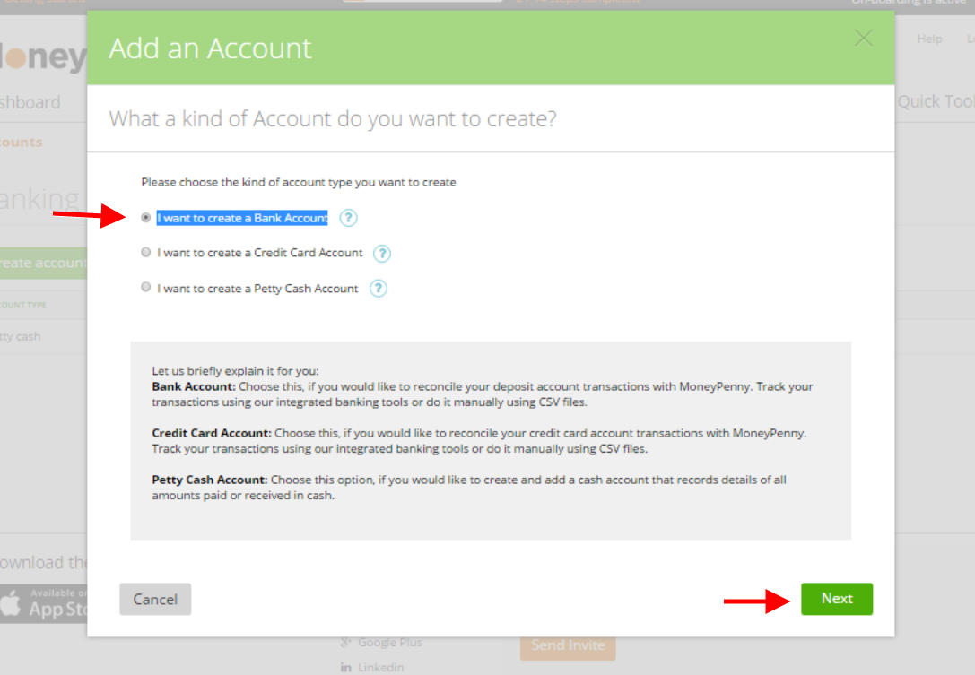 Bank Account - Zistemo Knowledge Base