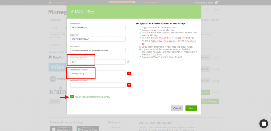 Braintree as a Payment Gateway – Zistemo Knowledge Base