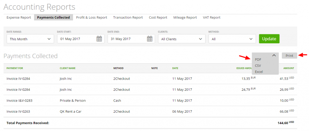 Payments Collected – Zistemo Knowledge Base