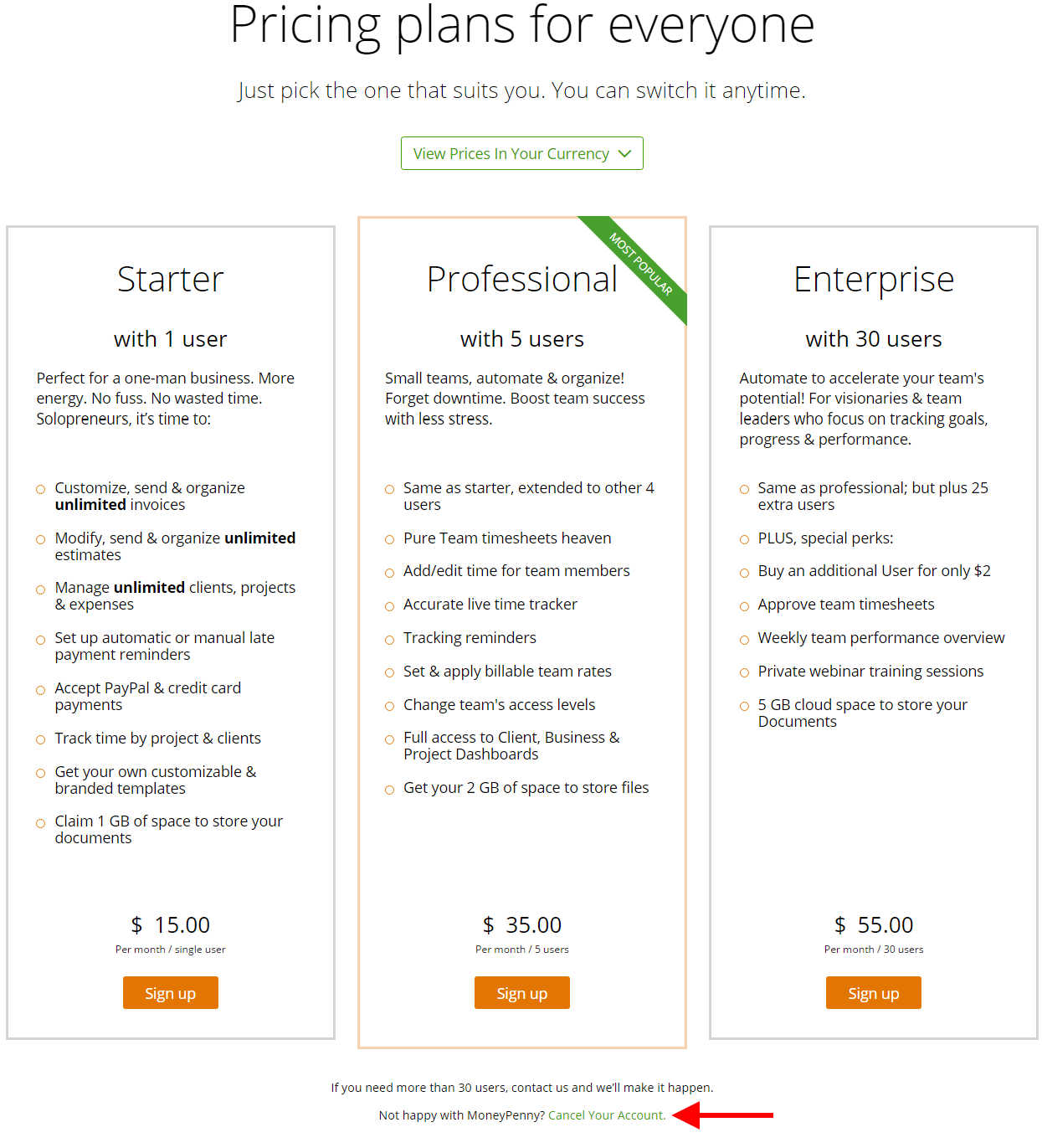 Account Cancellation Zistemo Knowledge Base