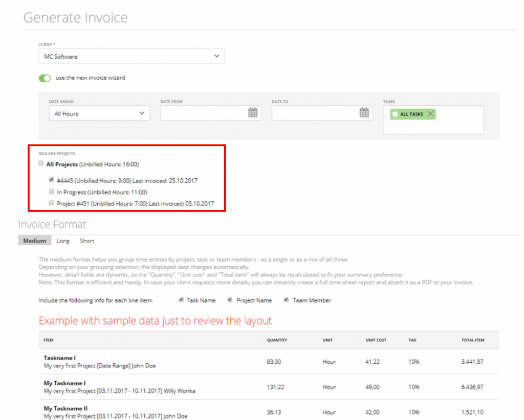 Show Project Custom Fields on Invoice – Zistemo Knowledge Base