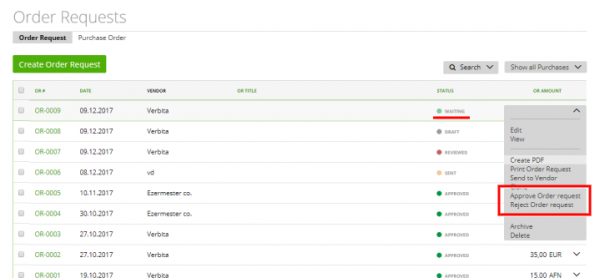 Order Requests and Purchase Orders – Zistemo Knowledge Base