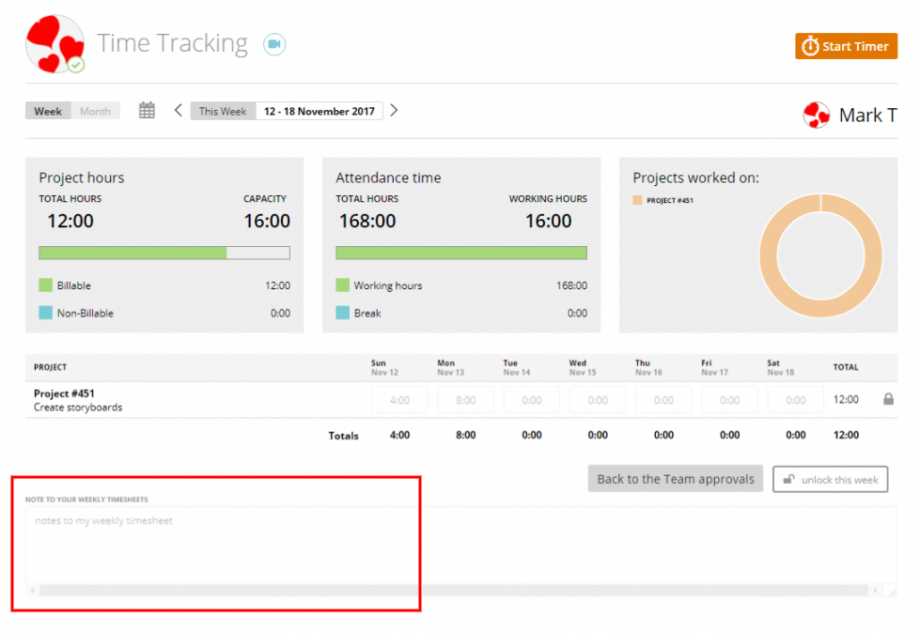 Weekly Timesheet – Zistemo Knowledge Base