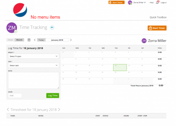 Hide Main Menu Points – Zistemo Knowledge Base
