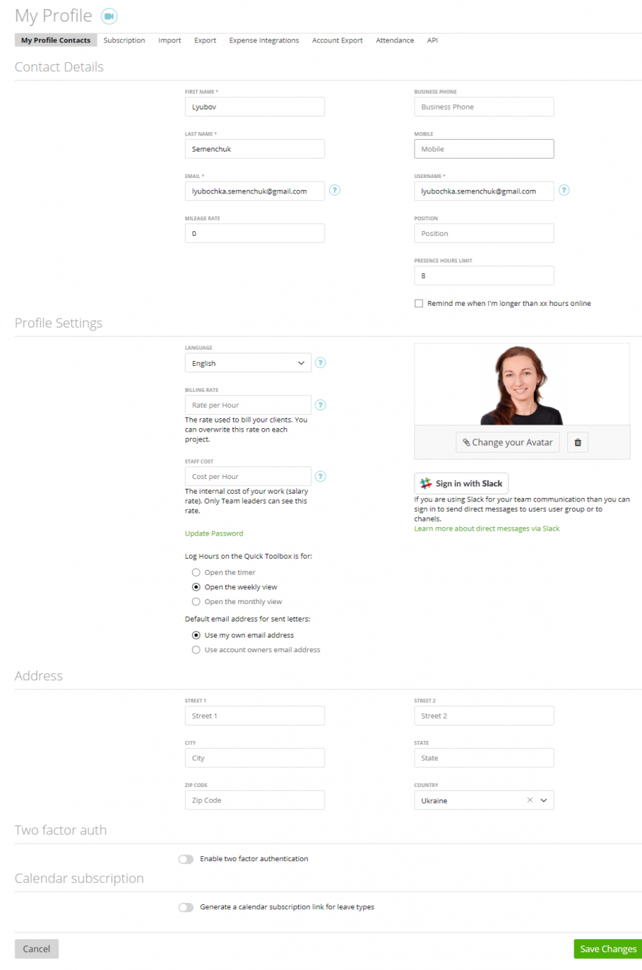 My Profile – Zistemo Knowledge Base