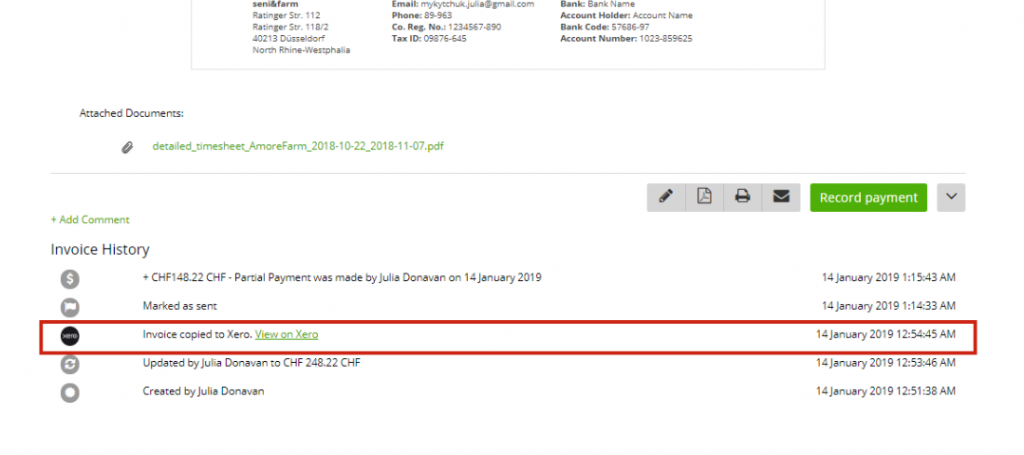 Xero Integration – Zistemo Knowledge Base