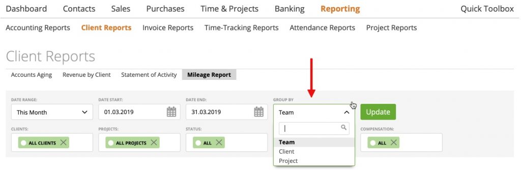 Mileage Reports – Zistemo Knowledge Base