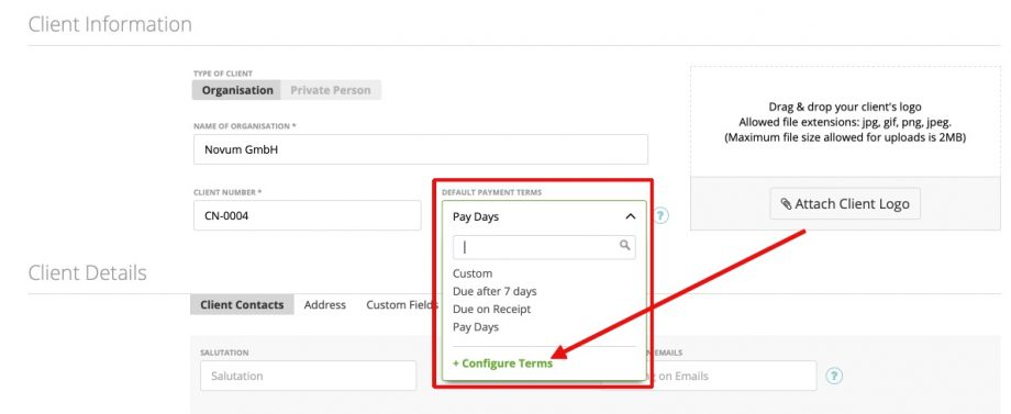Create/update Client – Zistemo Knowledge Base