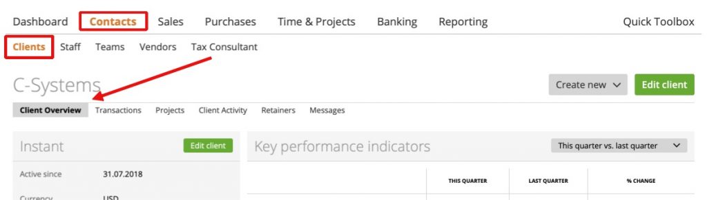 Client’s Dashboard – Zistemo Knowledge Base