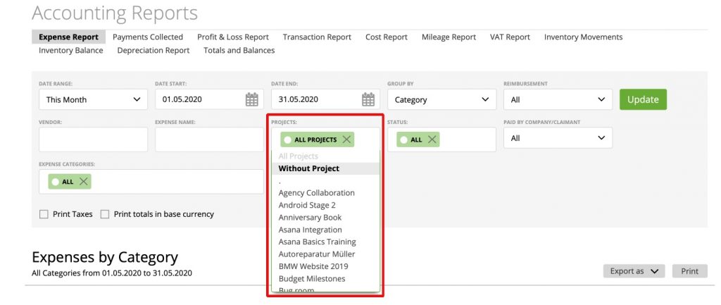 Expense Report – Zistemo Knowledge Base