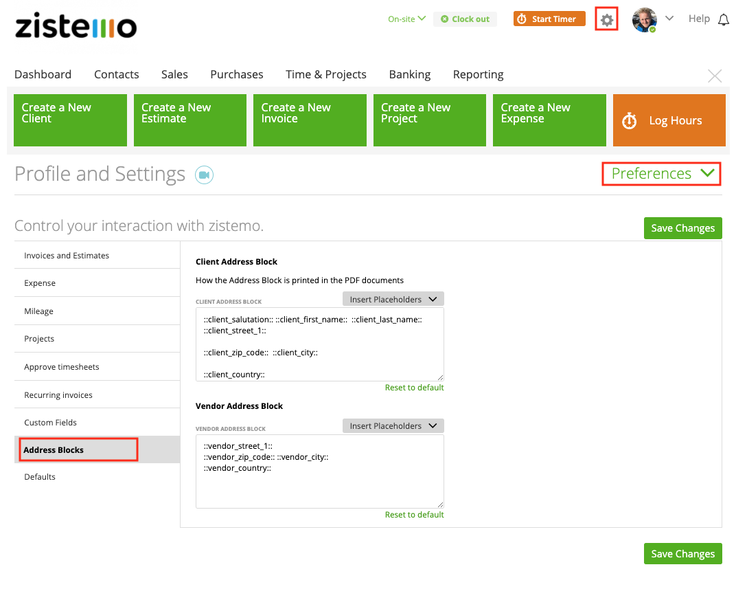 Customizable Address Block – Zistemo Knowledge Base