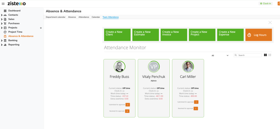 Attendance Time – Team Attendance – Zistemo Knowledge Base